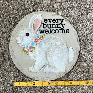 NWT “Every Bunny Welcome” wall art or stepping stone